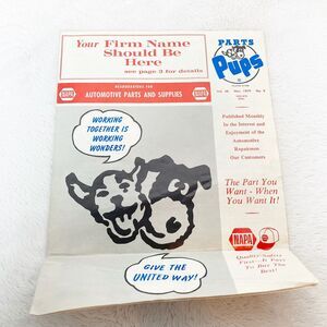 NAPA Auto Parts Pups Newsletter Magazine November 1979 vintage Pennsylvania